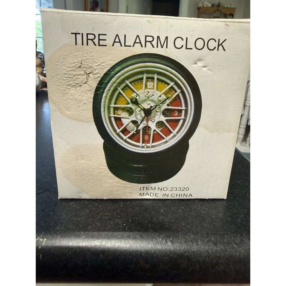 Tire/Wheel Desk Clock New in Box